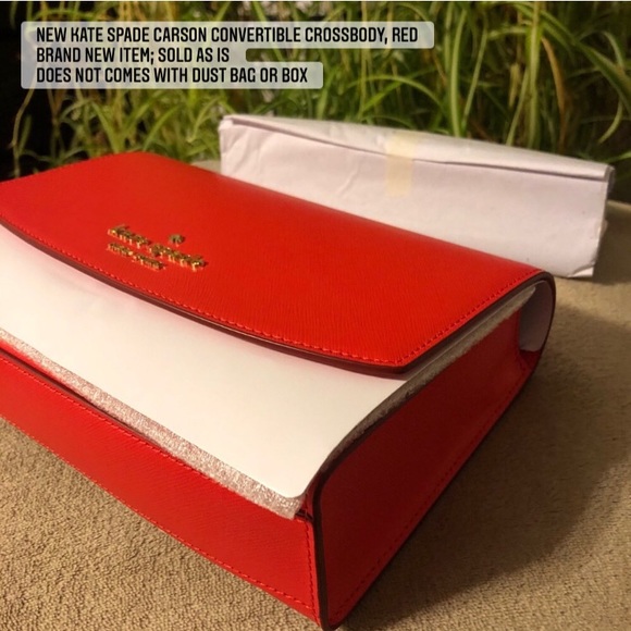 Purse: NEW Kate Spade Carson Convertible Crossbody, Red ๐ Bundle Me! - Picture 5 of 9